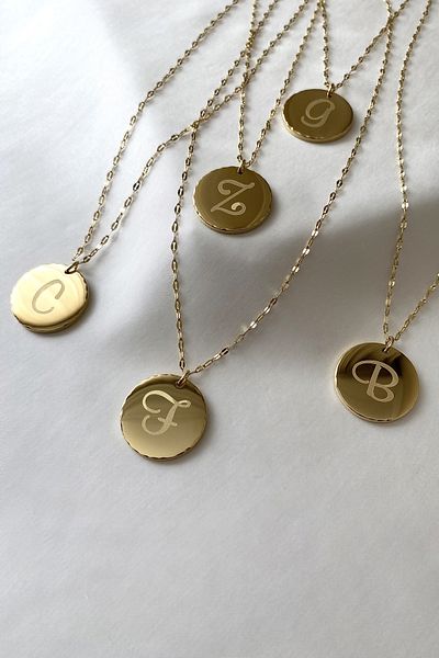 SilverStone Steel Necklace - Z Letter Medallion Plate Gold Gold Color Chain 316 L Steel Necklace