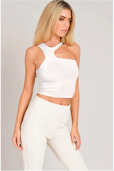 charango укорочений топ з низьким вирізом на одне плече