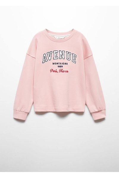 MANGO Kids Stylish Pink Sweatshirt - Kids Fabric