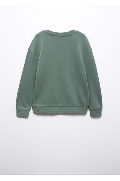 MANGO Kids Hanorac verde pentru copii