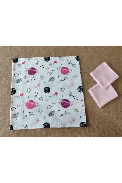 Alpıno MUSLIN BLANKET & MUSLIN BLANKET ALPINOBABY 100% COTTON (85 cm * 85 cm) + 2 handkerchiefs
