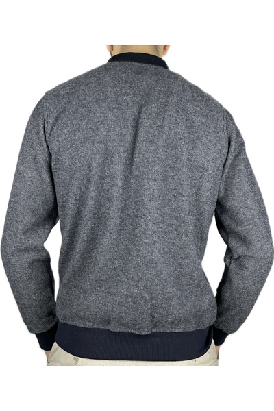 APT PRESTIGE Men's Navy Blue Winter Thick Regular Thessaloniki Sweater with Pockets