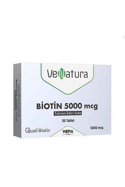 VeNatura Biotin 5000 Mcg - 30 Tablets Food Supplement