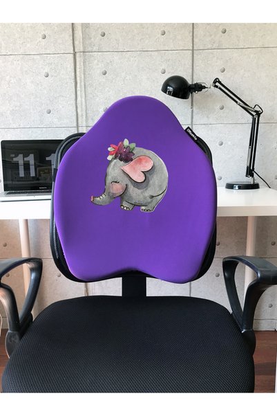 Officeküp X-Large Visco Bel Destek Gamer Oyuncu Koltuk Yastığı- Mor Elephant ...
