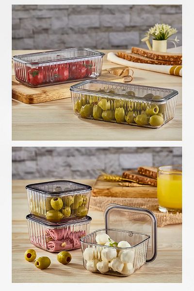 MESAPAHOME 1 Piece Breakfast Container with Lid, Storage Container, Acrylic Box Non-Breathable, Long-Lasting, Washable