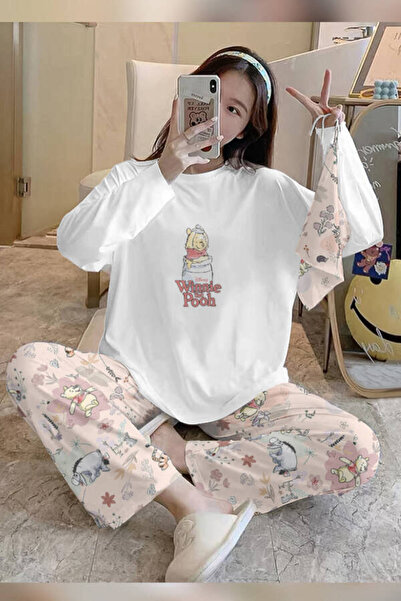PEMBİŞ HOMEWEAR Bahd Winnie The Pooh 4 Süpersoft Kadın Pijama Takımı 2982