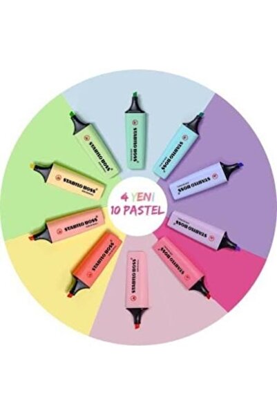 Stabilo Yeni Pastel Renkler Boss 10 Renk