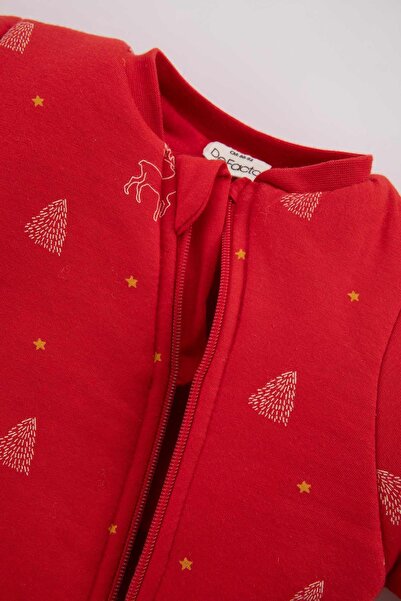 DeFacto Baby Girl New Year Themed 2;5 Tog Fiber Combed Cotton Jumpsuit