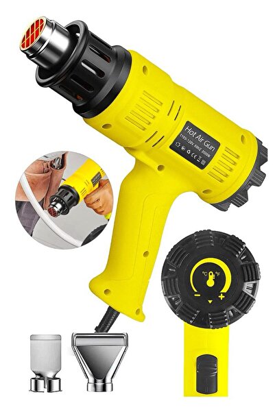 MOONSHOP Pro SEriHassas Ayarlı Profesyonel Isı Ayarlı Sıcak Hava Üfleme Tabancası Bakır Sargılı..