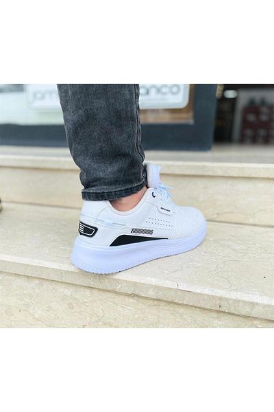 DUNLOP 1769-2022 Ανδρικά casual αθλητικά παπούτσια Λευκά Μαύρα