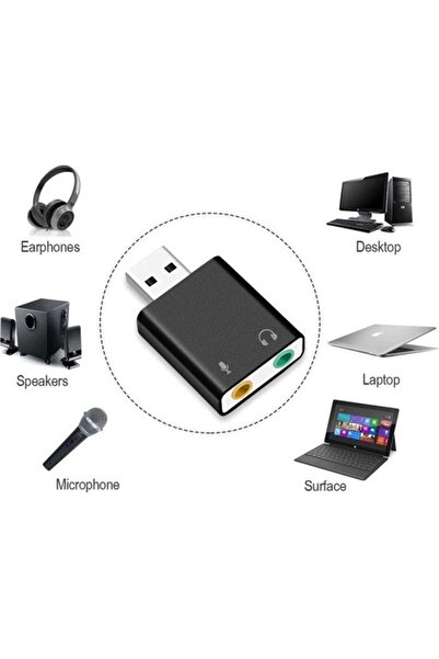 KEEPRO 7.1 Channel USB External Sound Card - with Headset Microphone Input