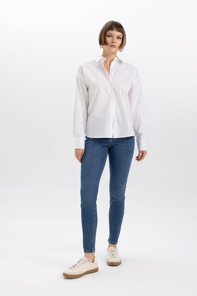 DeFacto Skinny Fit High Waist Slim Leg Ankle Length Jean Trousers