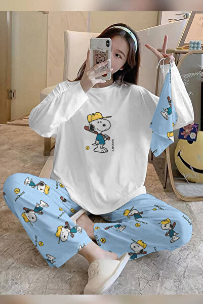 PEMBİŞ HOMEWEAR Bahd Snoopy Süpersoft Kadın Pijama Takımı 2977