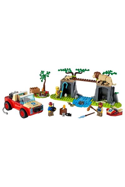 LEGO City Wild Animal Rescue Jeep 60301 Toy Construction Set with Cartoon Characters (157 Pieces)