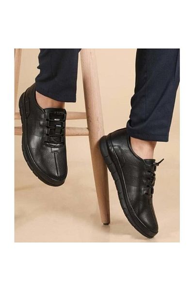 JAMES FRANCO 6022 Pure Leather Men's Casual Shoes Black