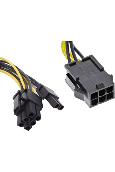 KEEPRO كابل طاقة 6 سنون إلى (6 2) 8 سنون لبطاقات الرسومات PCIE 30 سم