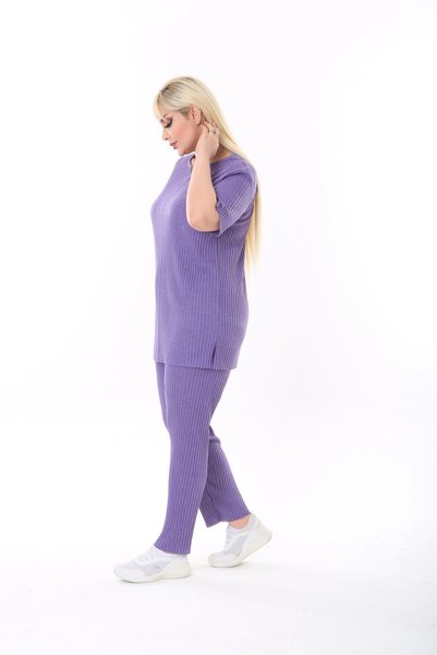 ModaSehle Women's Short Sleeve, Elastic Waist, Slit, Comfortable, Double Camisole Suit