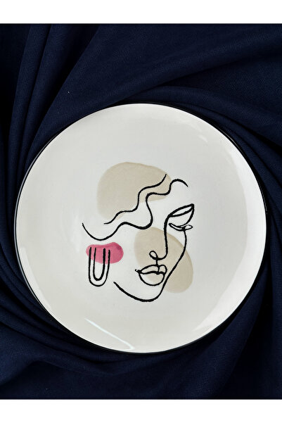 HAZARPAZAR Cake Plate Handmade 6-Piece Luxury Ceramic Serving Set