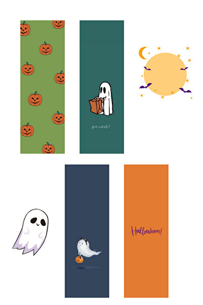 sumicorn مجموعة من 4 قطع من الإشارات المرجعية اللطيفة ذات طابع الهالوين للهالوين