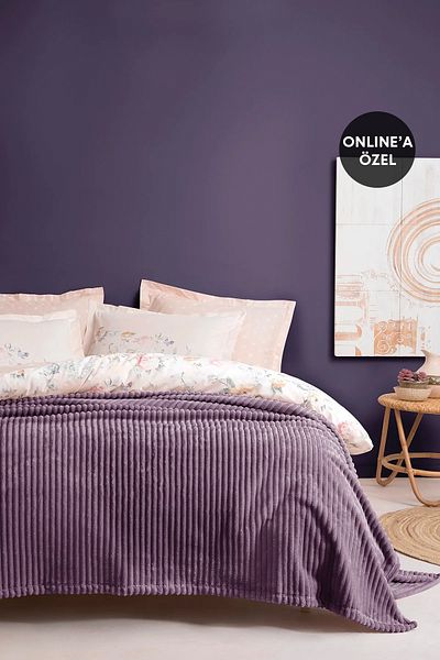 Yataş Pătură dublă Holly Wellsoft - Violet Cenușă