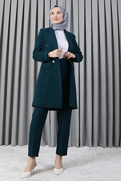 Giza Giyim Blazer Jacket Set Dark Petrol