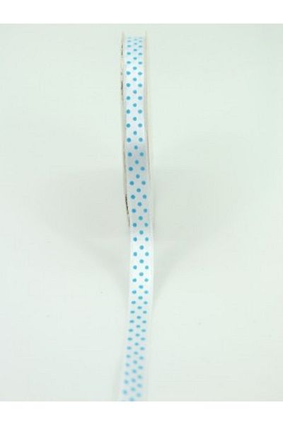 Kazanabil BLUE POOL ON WHITE SATIN RIBBON 10MT. BLUE