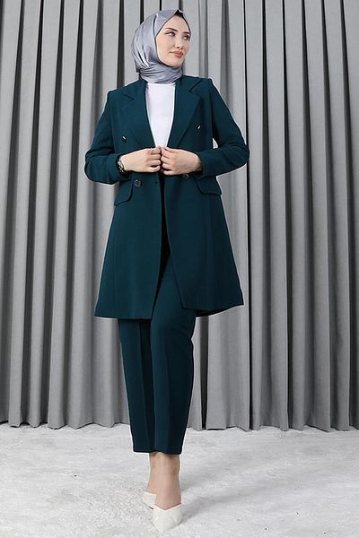 Giza Giyim Blazer Jacket Set Dark Petrol