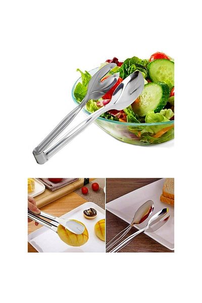 ALBETTO Stainless Steel Pasta Tongs 21cm