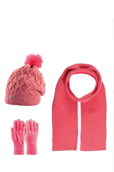 MİNİKO KİDS GIRL K23180-05 9-15 YEARS SCARF BEANIE GLOVES SET