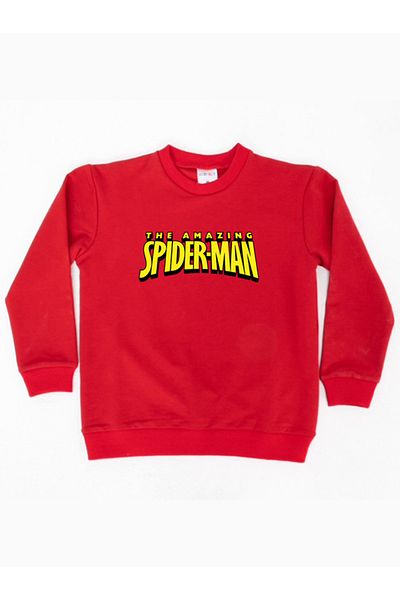 SPIDERMAN Hanorac pentru copii din țesătură de bumbac spiderman imprimat