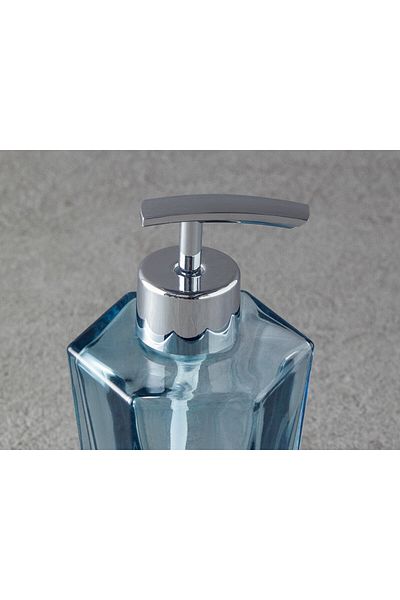 English Home Διανομέας υγρού σαπουνιού μπάνιου Blue Diamond Glass - 9x9x16,5cm