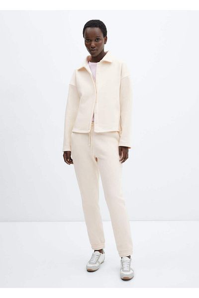 MANGO Woman Buttoned cotton sweatshirt