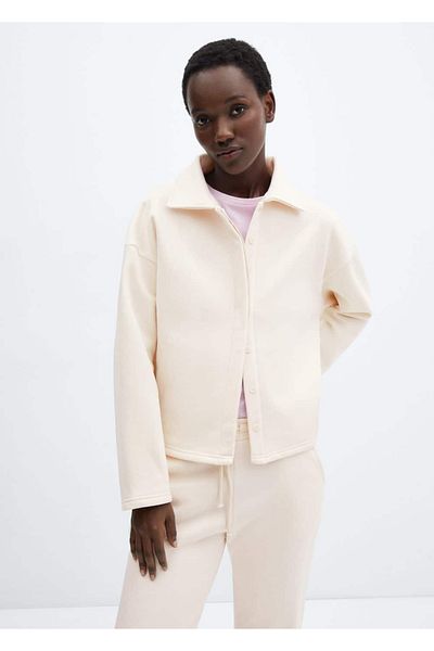 MANGO Woman Buttoned cotton sweatshirt