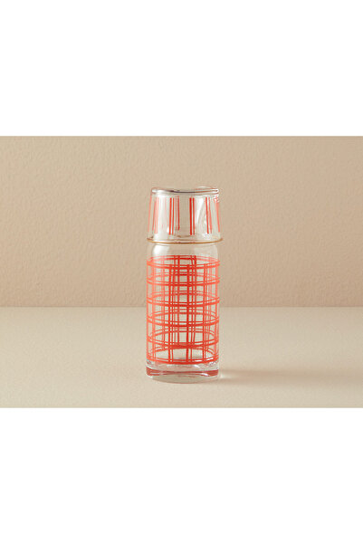 English Home Modern Square Cam Başucu Sürahi 700 Ml Terracotta