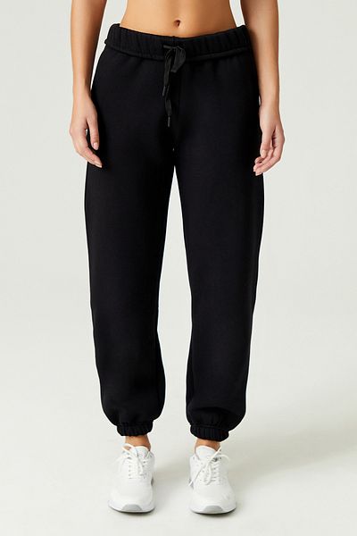 Los Ojos x Melodi Μαύρο Oversize/Wide Fit Βαμβακερό παχύ παντελόνι αναστρέψιμο