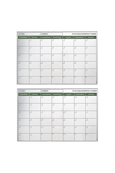 Roichil Manyetik Yapışkanlı Bir Aylık Program Planlayıcı Takvim 85x56 cm
