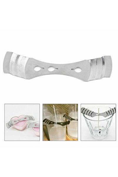 Getshopmini Mum Fitili Sabitleme Metal Demiri Mum Sabitleyici 5 Adet
