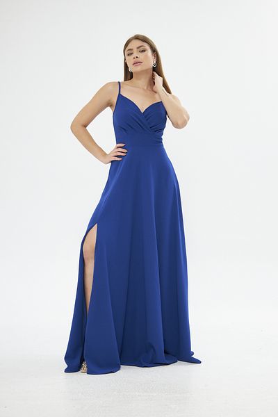 ModaLy Moda ΝΕΟ ΜΠΛΕ ΧΡΩΜΑ ΕΥΚΑΙΡΙΚΟ ΥΦΑΣΜΑ ΒΡΑΔΙΝΟ ΦΟΡΕΜΑ ΜΕ ΖΑΝΤΑ GL-698 582189