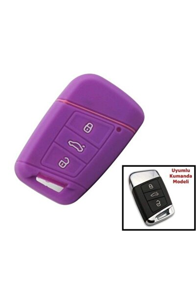 Parça Deponuz Volkswagen Passat B8 Silikon Anahtar Kabı, Anahtar Kılıfı