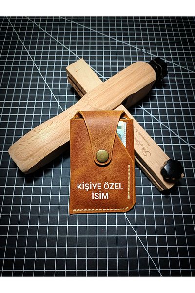 FH LEATHER GOODS Genuine Leather Card Holder Wallet - Personalized, 10Cmx7Cmx2Cm Dimensions