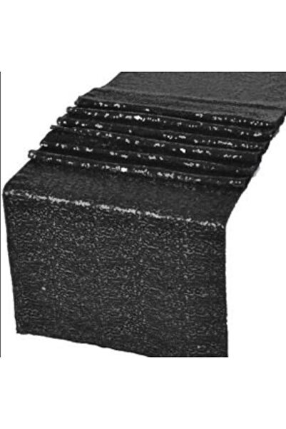 MER HOME Τραπέζι Runner με μαύρη παγιέτα (40x140)
