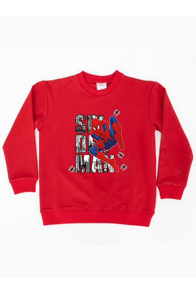 SPIDERMAN printed spiderman cotton fabric children's sweatshirt