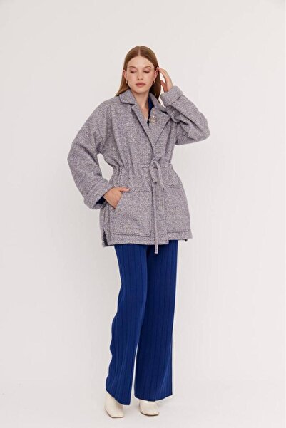 Genel Markalar Pudra Bel Kordon Detaylı Ceket