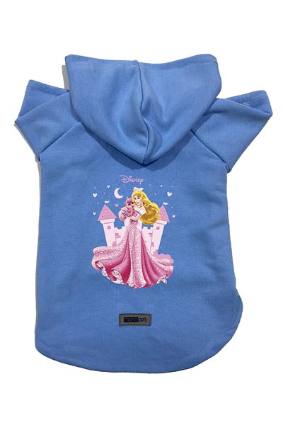 Monopetz Hooded Fleece Sweatshirt Dog and Cat Outfit & Dress - Blue Princess