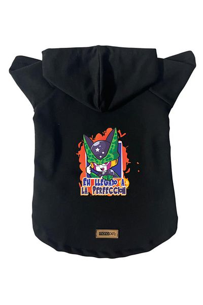 Monopetz Hooded Fleece Sweatshirt Dog and Cat Outfit & Dress - Black DBZ 05