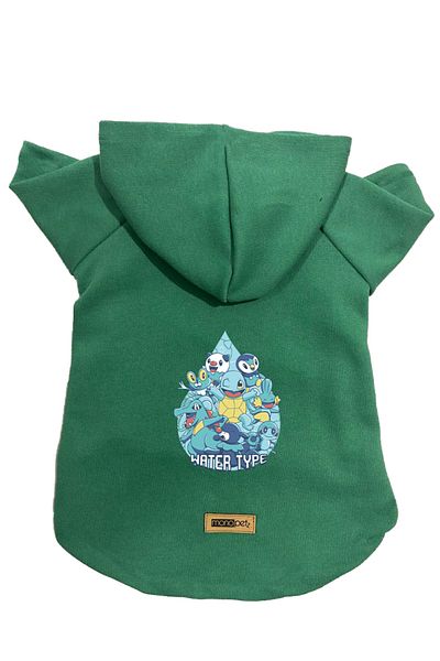 Monopetz Hooded Fleece Sweatshirt Dog and Cat Outfit & Dress - Green Scuerou