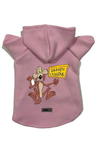 Monopetz Hooded Fleece Sweatshirt Dog and Cat Outfit & Dress - Pink Coiote