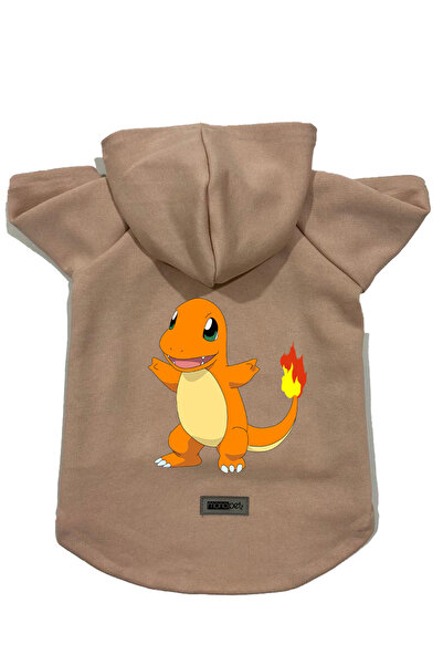 Monopetz سويت شيرت من الصوف بغطاء للرأس للكلاب والقطط - بيج بوكيمون - مقاس S