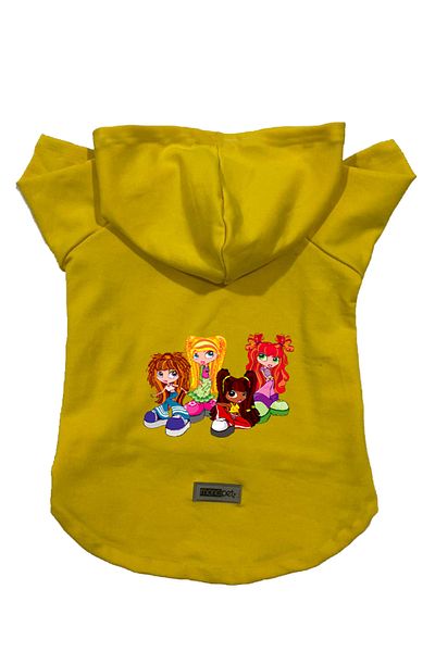 Monopetz Hooded Fleece Sweatshirt Dog and Cat Outfit & Gown - Yellow Cando003