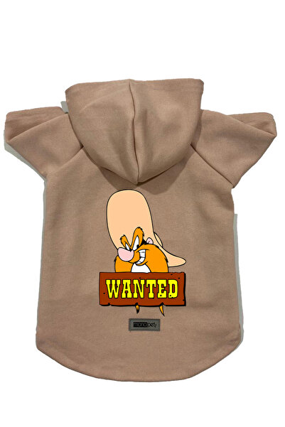 Monopetz Hooded Fleece Sweatshirt Dog and Cat Outfit & Dress - Beige J-Sam - ...